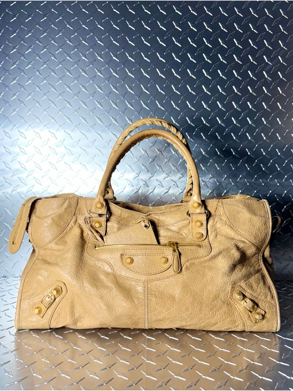 Balenciaga Classic Moto Medium City Bag in Beige GHW - Picture 11 of 11